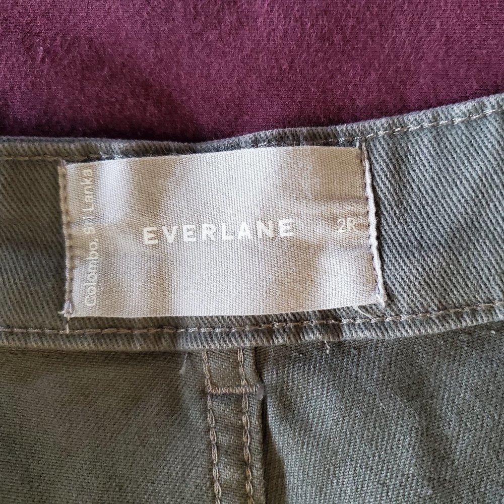 Everlane utility barrel pants 2R green